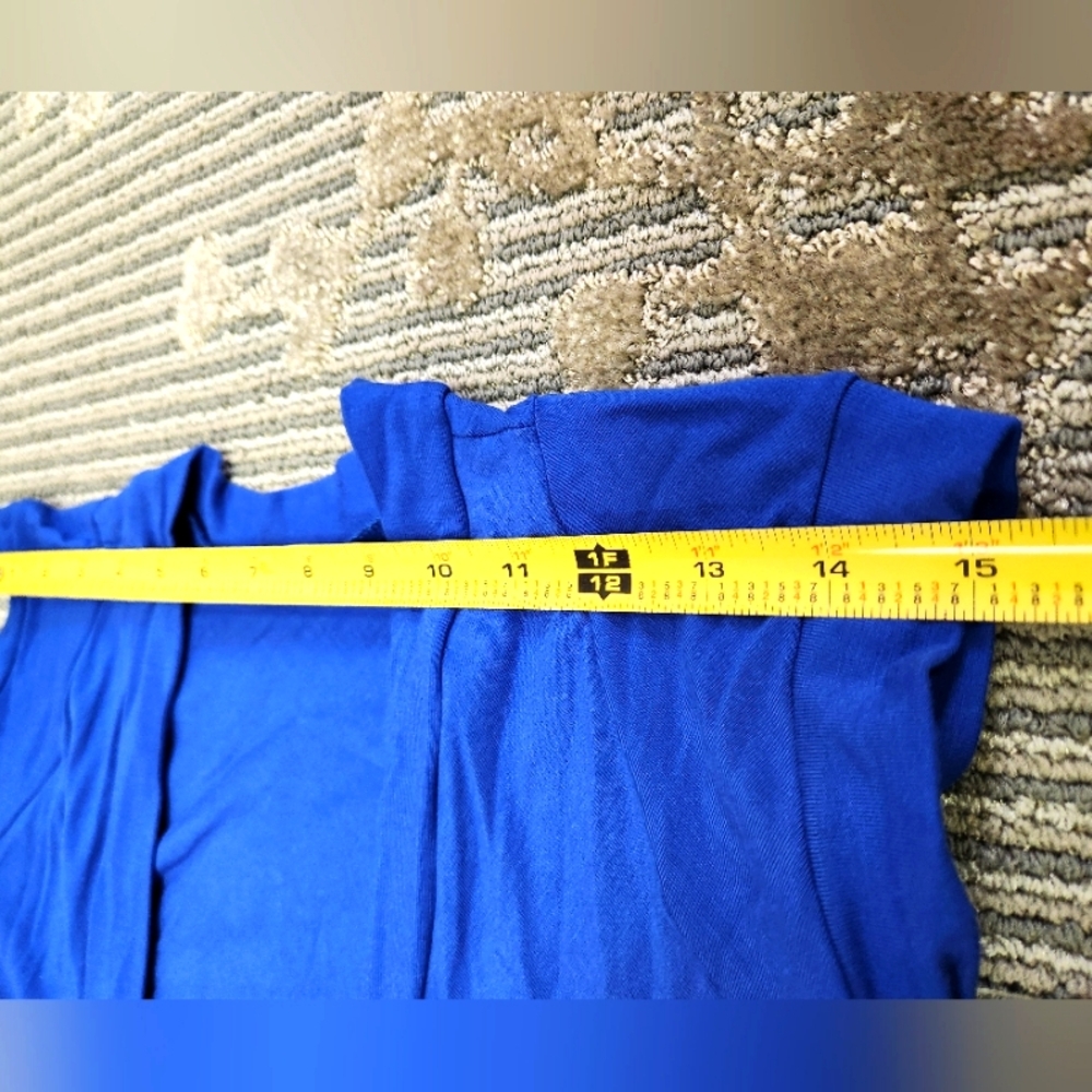 Royal Blue Maxi Wrap Dress-Custom Cut & Sewn - Picture 14 of 16